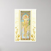 Art Nouveau Alphonse Mucha De Helderheid van de Da Canvas Afdruk (Voorkant)
