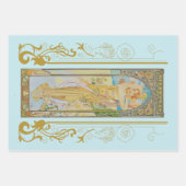 Art Nouveau Alphonse Mucha - De helderheid van de  Inpakpapier Vel (Voorkant 3)