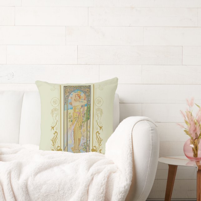 Art Nouveau Alphonse Mucha - De helderheid van de  Kussen (Bank)