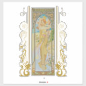 Art Nouveau Alphonse Mucha - De helderheid van de  Sticker (Vel)
