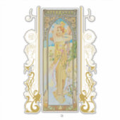 Art Nouveau Alphonse Mucha - De helderheid van de  Sticker (Voorkant)