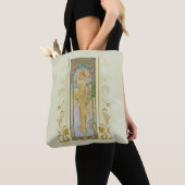 Art Nouveau Alphonse Mucha - De helderheid van de  Tote Bag (Dichtbij)