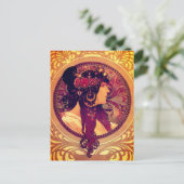 Art nouveau Alphonse Mucha Donna elegant Briefkaart (Staand voorkant)
