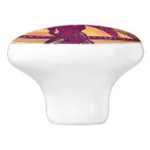 Art nouveau Alphonse Mucha Donna elegant Keramische Knop (Zijkant)