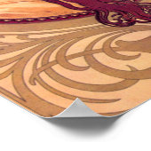 Art nouveau Alphonse Mucha Donna elegant Poster (Hoek)