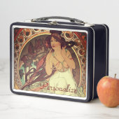 Art nouveau Alphonse Mucha elegante vrouw (In situ)