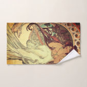 Art nouveau Alphonse Mucha elegante vrouw Bad Handdoek (Handdoek)