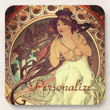 Art nouveau Alphonse Mucha elegante  vrouw