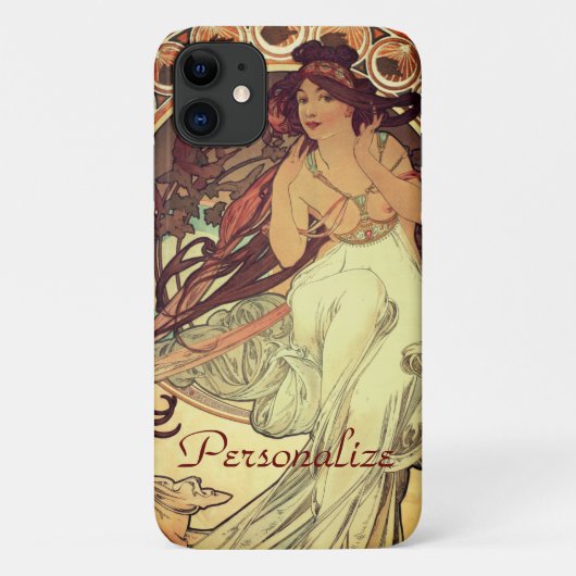 Art nouveau Alphonse Mucha elegante vrouw Case-Mate iPhone Case (Achterkant)