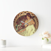 Art nouveau Alphonse Mucha elegante  vrouw Grote Klok (Huis)