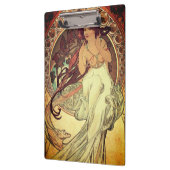 Art nouveau Alphonse Mucha elegante  vrouw Klembord (Links)
