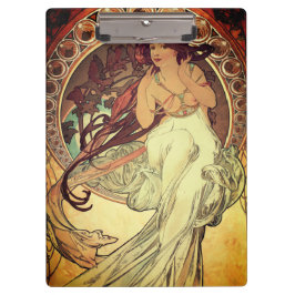 Art nouveau Alphonse Mucha elegante  vrouw Klembord