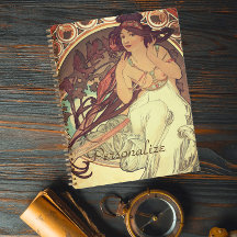 Art nouveau Alphonse Mucha elegante  vrouw