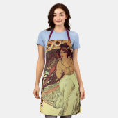 Art nouveau Alphonse Mucha elegante  vrouw Schort (Gedragen)