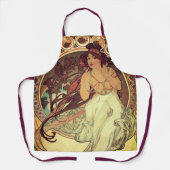 Art nouveau Alphonse Mucha elegante vrouw Schort (Voorkant)