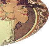 Art nouveau Alphonse Mucha elegante  vrouw Snijplank (Hoek)