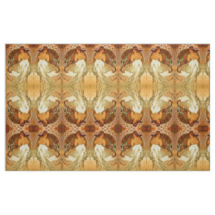 Art nouveau Alphonse Mucha elegante  vrouw Stof