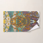 Art nouveau Alphonse mucha flower dragonfly Bad Handdoek (Handdoek)