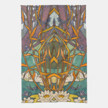 Art nouveau Alphonse mucha flower dragonfly