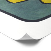 Art nouveau Alphonse mucha flower pond dragonfly Poster (Hoek)