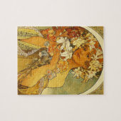 Art Nouveau Alphonse Mucha Flower Puzzle Legpuzzel (Horizontaal)