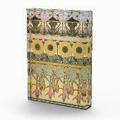 Art nouveau alphonse mucha fuschia zonnebloemflora fotoblokken (Rechts)