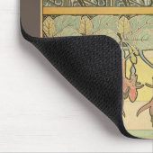 Art nouveau alphonse mucha fuschia zonnebloemflora muismat (Hoek)