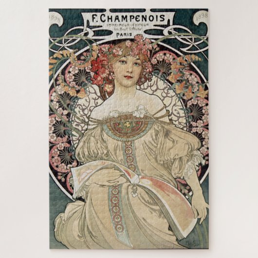  Art Nouveau Alphonse Mucha Illustratie Legpuzzel (Verticaal)