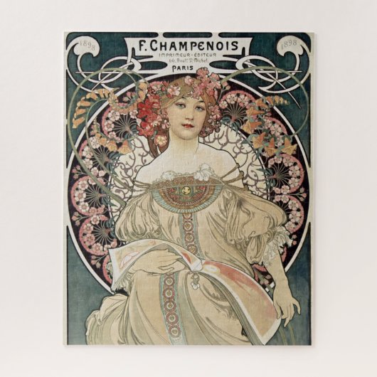  Art Nouveau Alphonse Mucha Illustratie Legpuzzel (Verticaal)