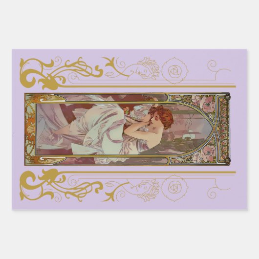 Art Nouveau Alphonse Mucha Inpakpapier Vel (Voorkant 3)