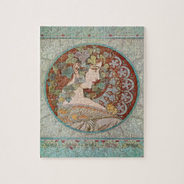 Art Nouveau Alphonse Mucha Ivy Girl Poster Legpuzzel