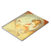 Art Nouveau Alphonse Mucha Lithografnotebook Notitieboek (Linkerzijde)