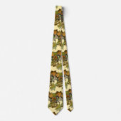 Art Nouveau Alphonse Mucha Maple Leaves Pattern Stropdas (Voorkant)
