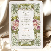 Art Nouveau Alphonse Mucha Mauve Dusty Roos Kaart