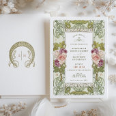 Art Nouveau Alphonse Mucha Mauve Dusty Roos Kaart