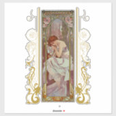 Art Nouveau Alphonse Mucha Nachtrust Sticker (Vel)
