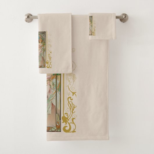 Art Nouveau Alphonse Mucha - Ochtend Ontwaken Bad Handdoek (Insitu)