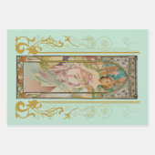 Art Nouveau Alphonse Mucha - Ochtend Ontwaken Inpakpapier Vel (Voorkant 3)
