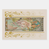 Art Nouveau Alphonse Mucha - Ochtend Ontwaken Inpakpapier Vel (Voorkant)