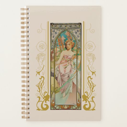 Art Nouveau Alphonse Mucha - Ochtend Ontwaken Planner (Voorkant)