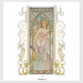 Art Nouveau Alphonse Mucha - Ochtend Ontwaken Sticker (Vel)
