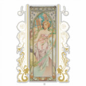 Art Nouveau Alphonse Mucha - Ochtend Ontwaken Sticker (Voorkant)