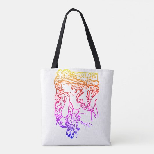 Art nouveau Alphonse Mucha omkeerbaar tas (Achterkant)