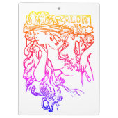 Art nouveau Alphonse Mucha salon kleurrijk Klembord (Achterkant)