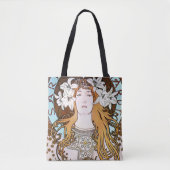 Art Nouveau - Alphonse Mucha - Sarah Bernhardt Tote Bag (Voorkant)