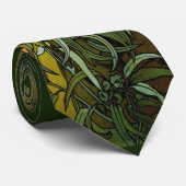 Art Nouveau Alphonse Mucha Smaragd Sirene Stropdas (Opgerold)