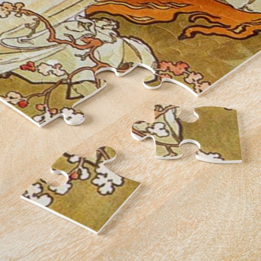Art Nouveau Alphonse Mucha Spring Puzzle Legpuzzel (Zijkant)