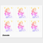 Art nouveau Alphonse Mucha sticker (Vel)