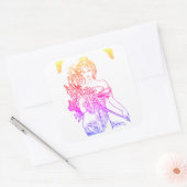 Art nouveau Alphonse Mucha sticker (Envelop)