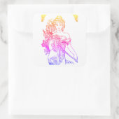 Art nouveau Alphonse Mucha sticker (Tas)
